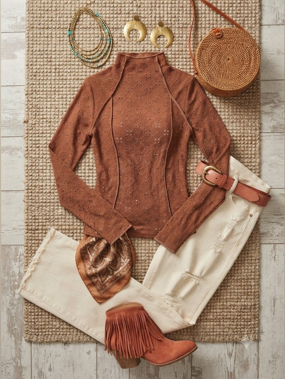 Urban Outfitters Natalia Mock Neck Fitted Long Sleeve Top